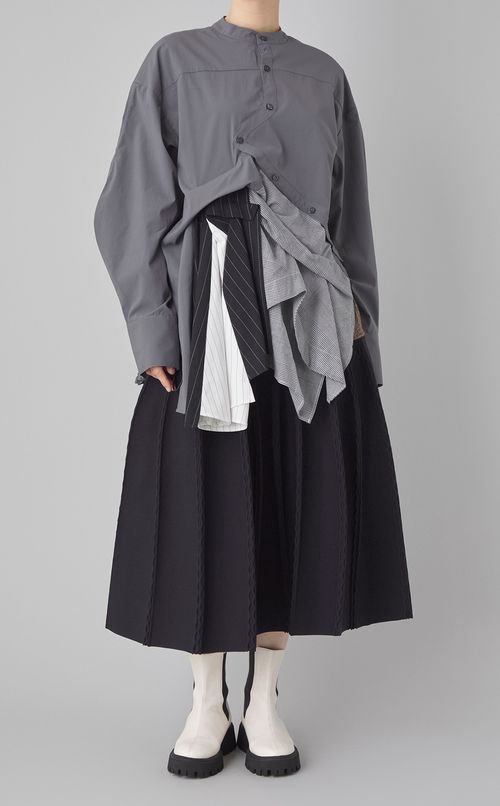 パターンミックスオーバーシャツ