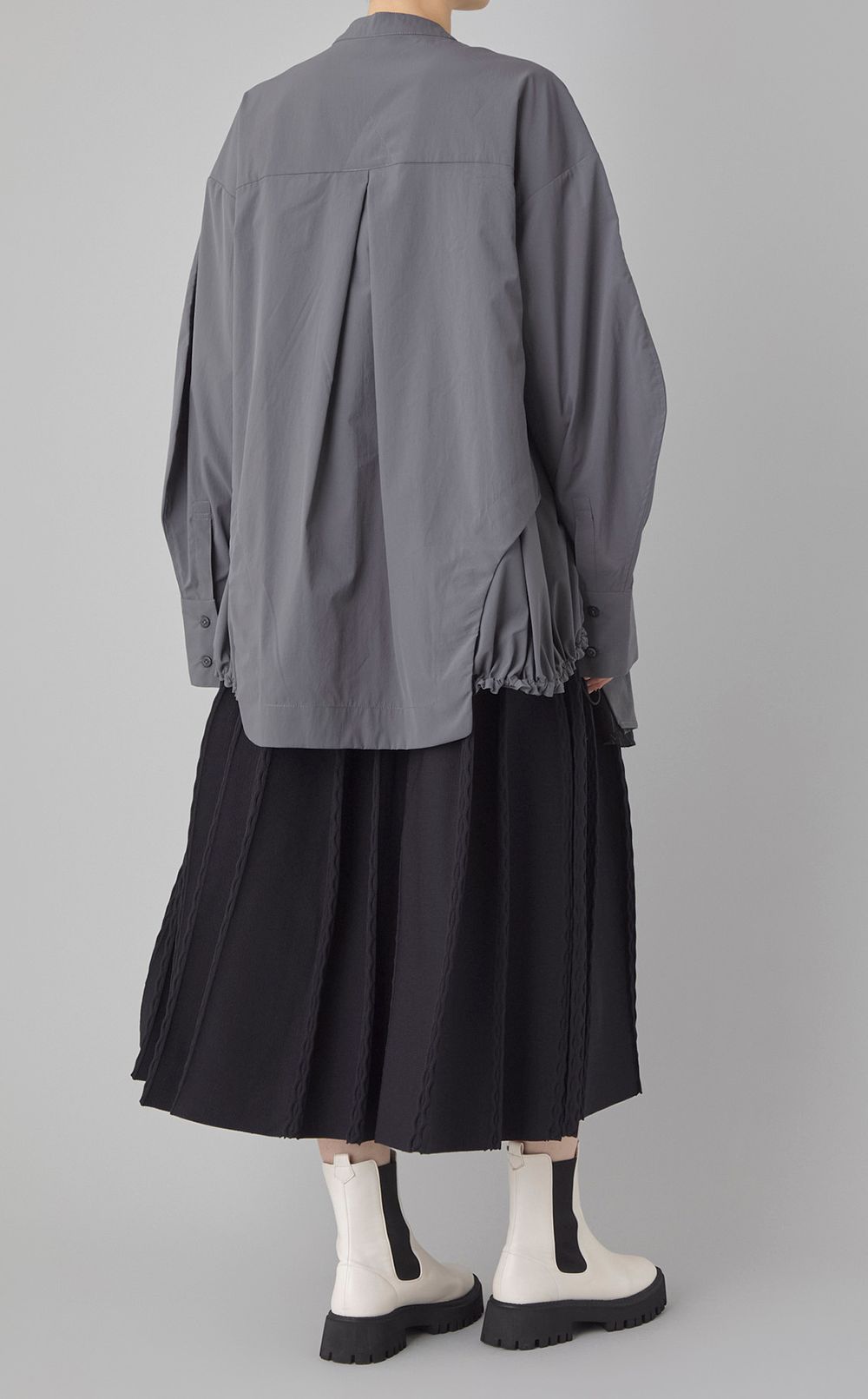 パターンミックスオーバーシャツ