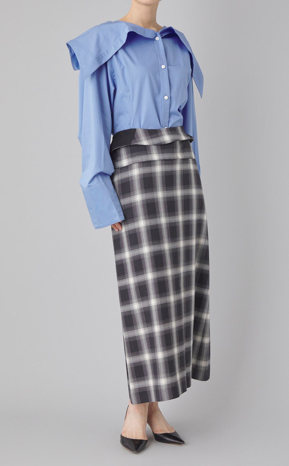 コットンビッグカラーブラウス