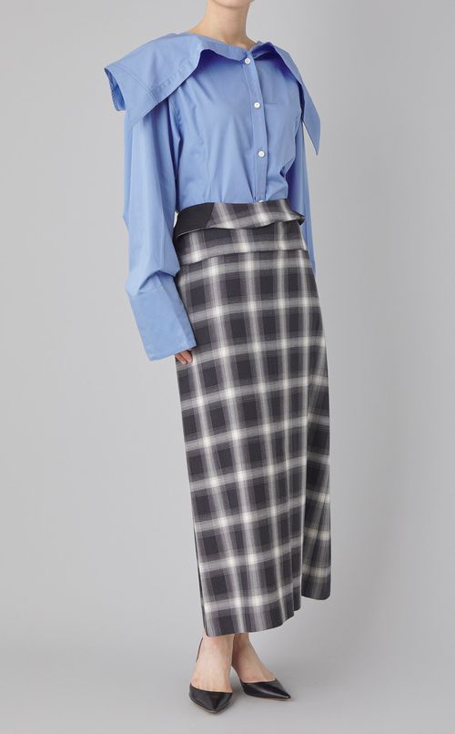 コットンビッグカラーブラウス