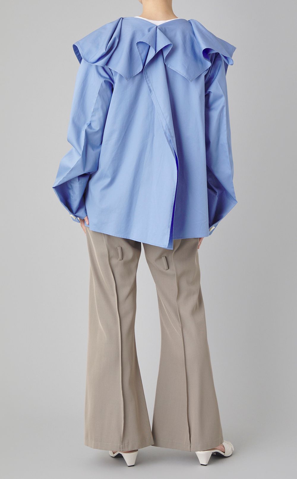 コットンビッグカラーブラウス