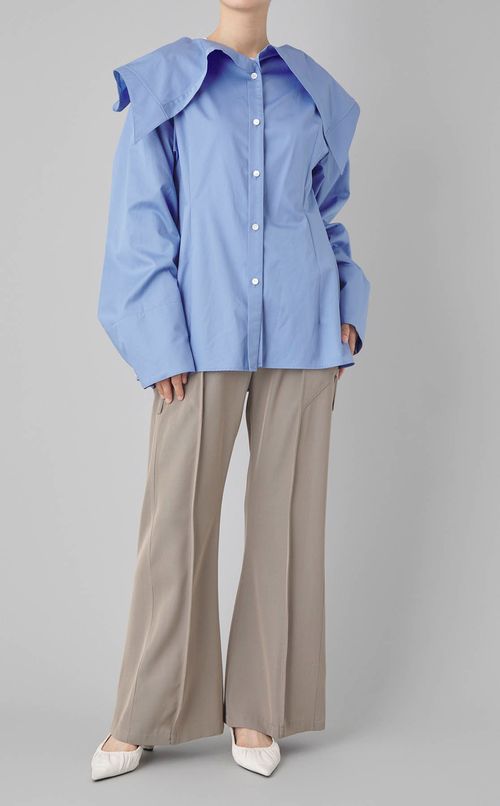 トレンチディテールハイウエストパンツ