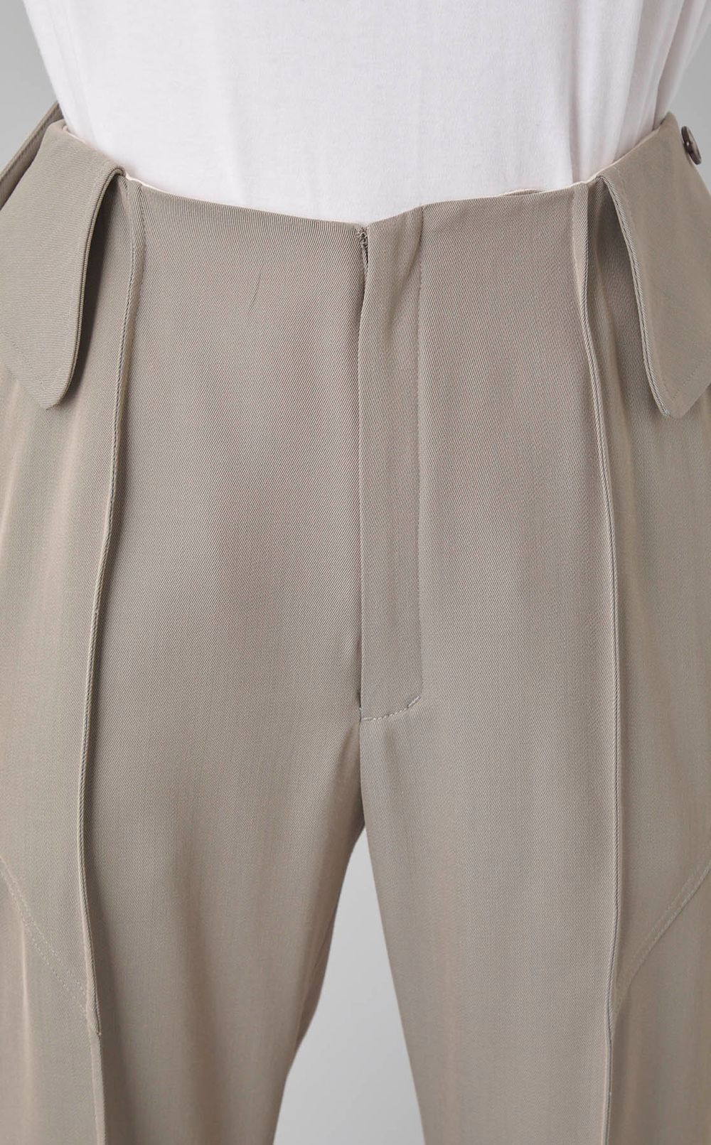 トレンチディテールハイウエストパンツ