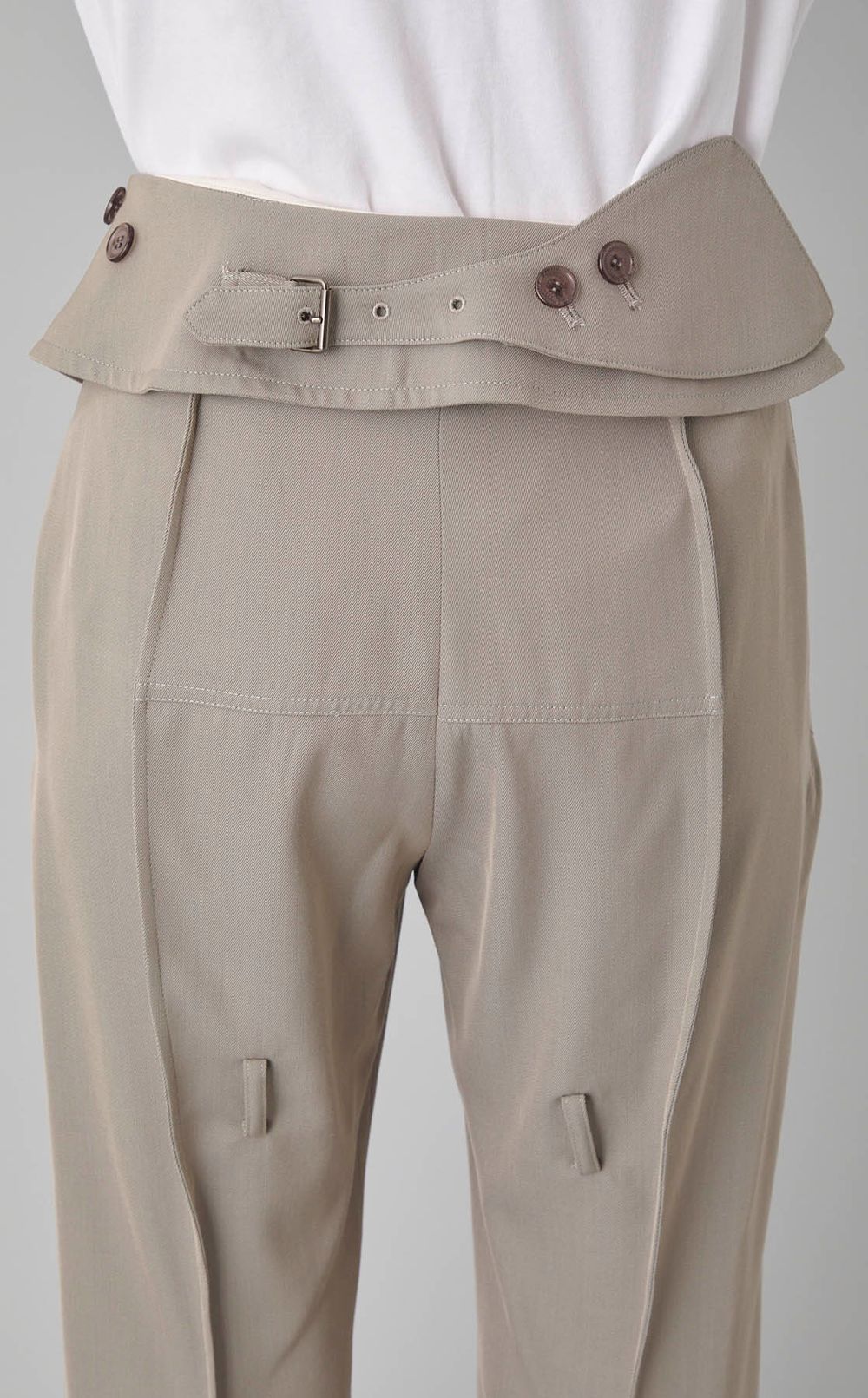 トレンチディテールハイウエストパンツ