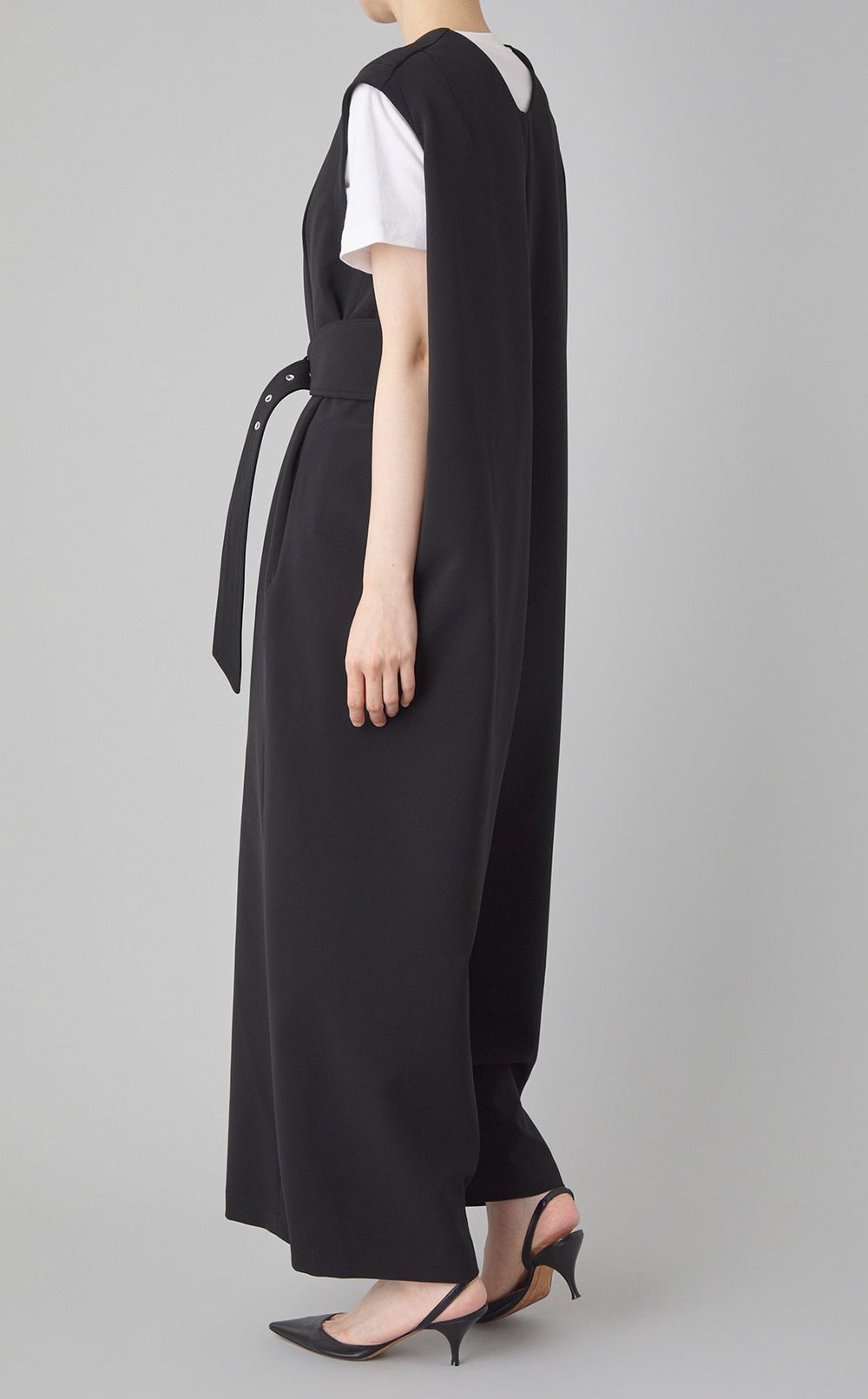 ノースリーブベルテッドジャンプスーツ