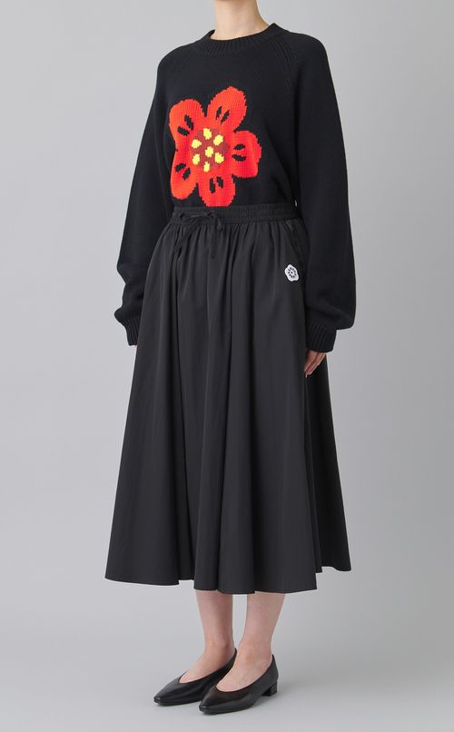 ギャザーフレアミディスカート