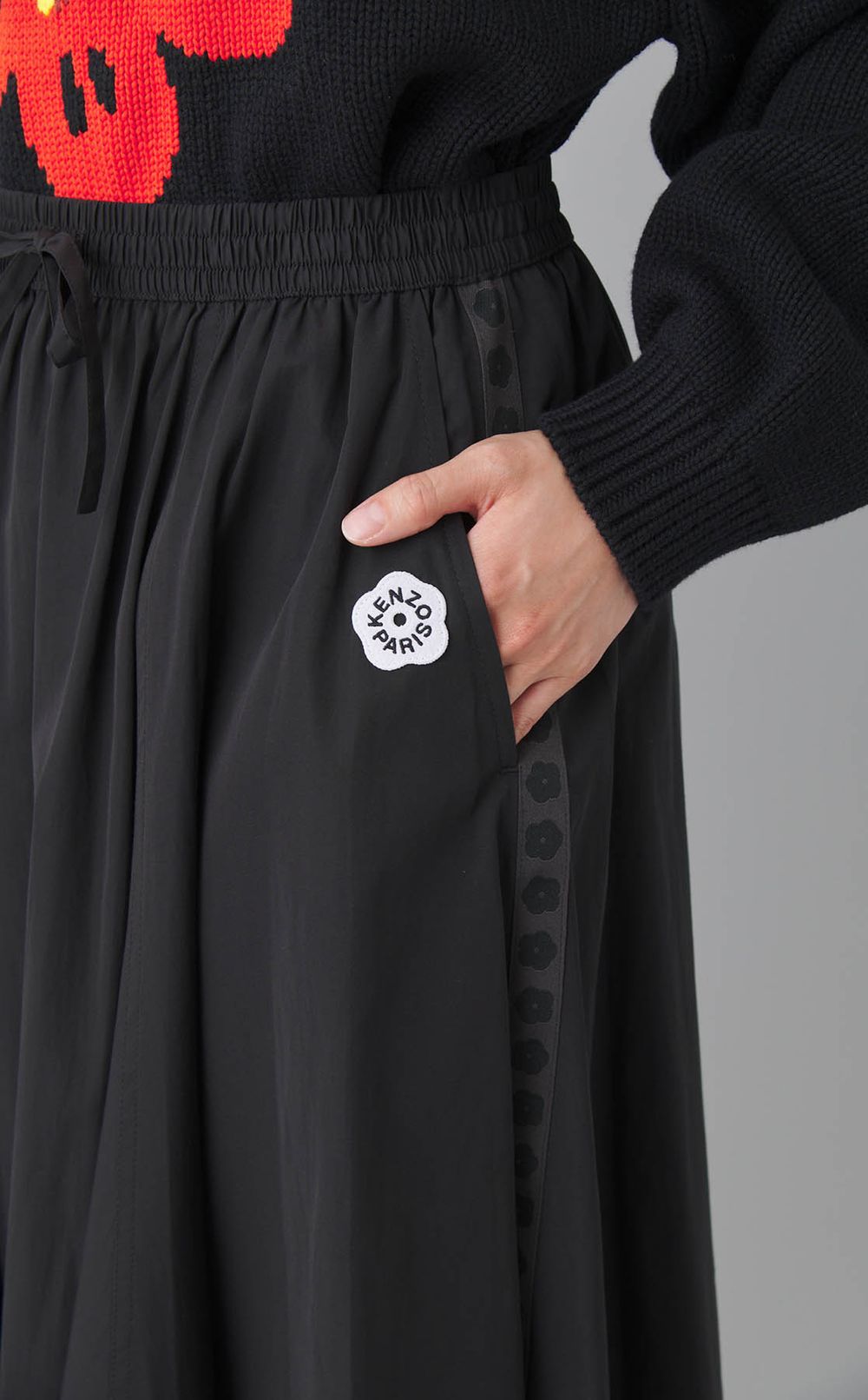 ギャザーフレアミディスカート