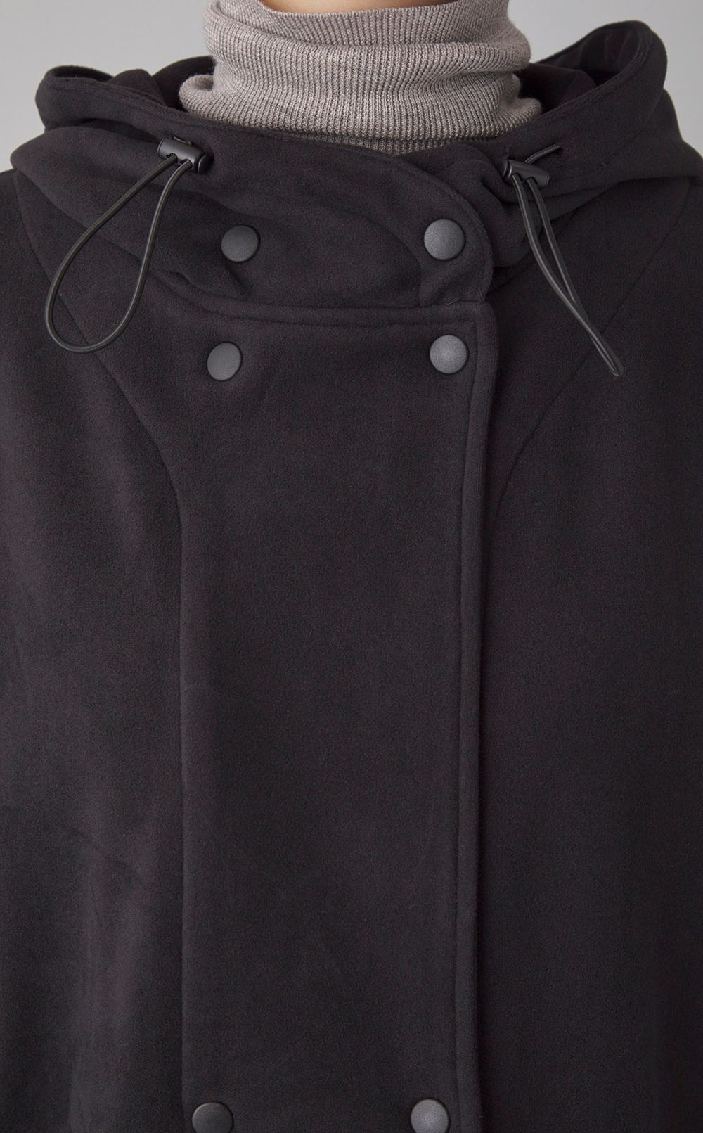 フリースフード付きガウンコート