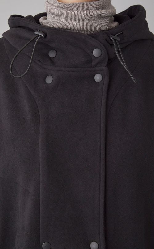 フリースフード付きガウンコート