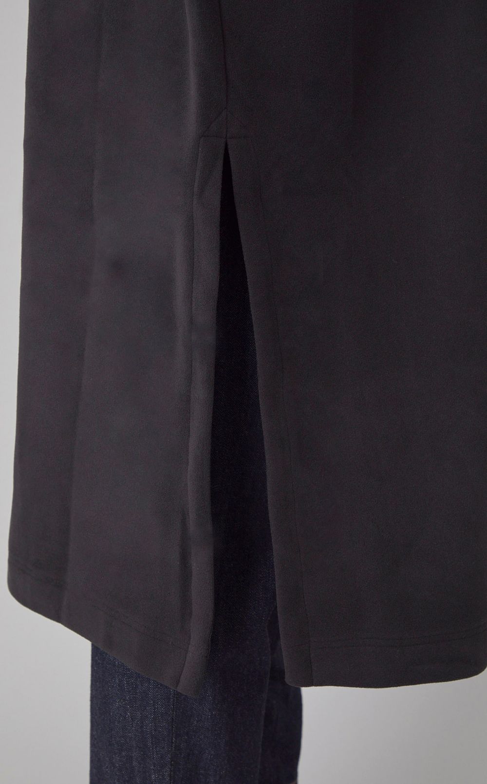 フリースフード付きガウンコート