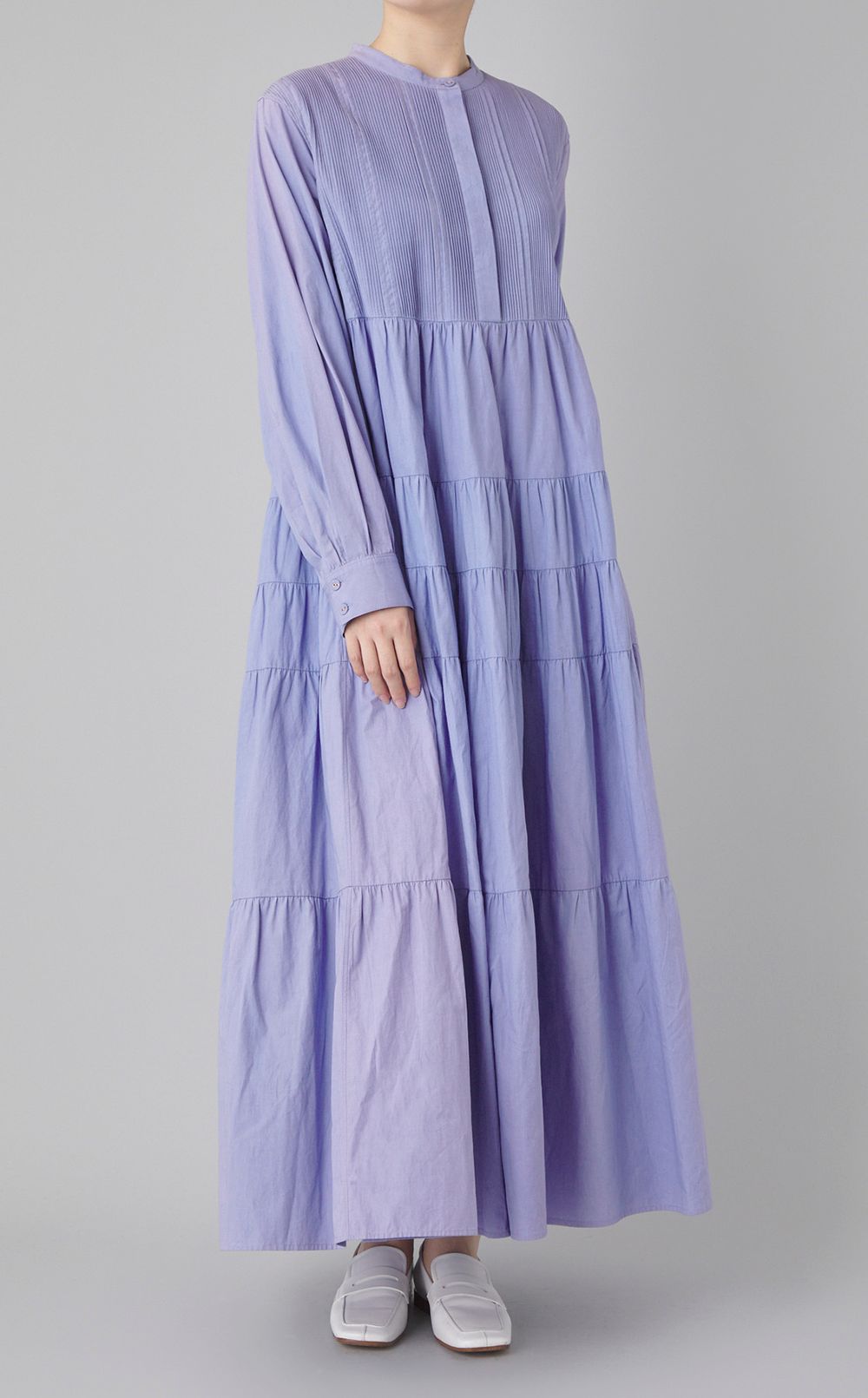 コットンピンタックマキシワンピース