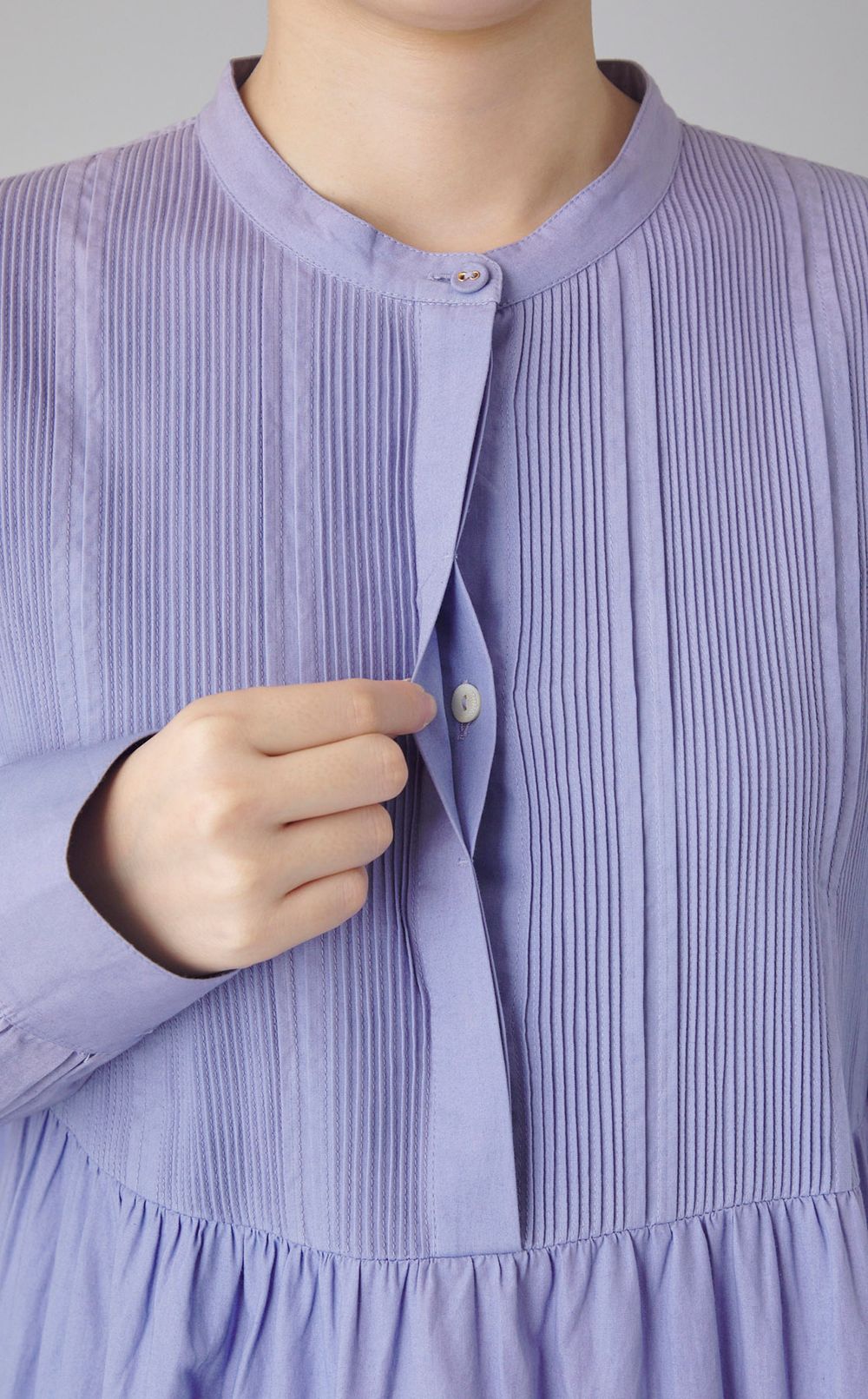 コットンピンタックマキシワンピース