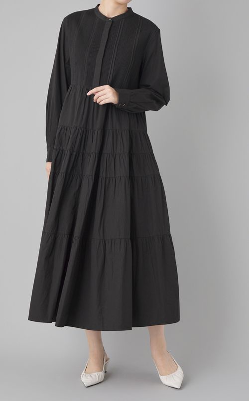 コットンピンタックマキシワンピース