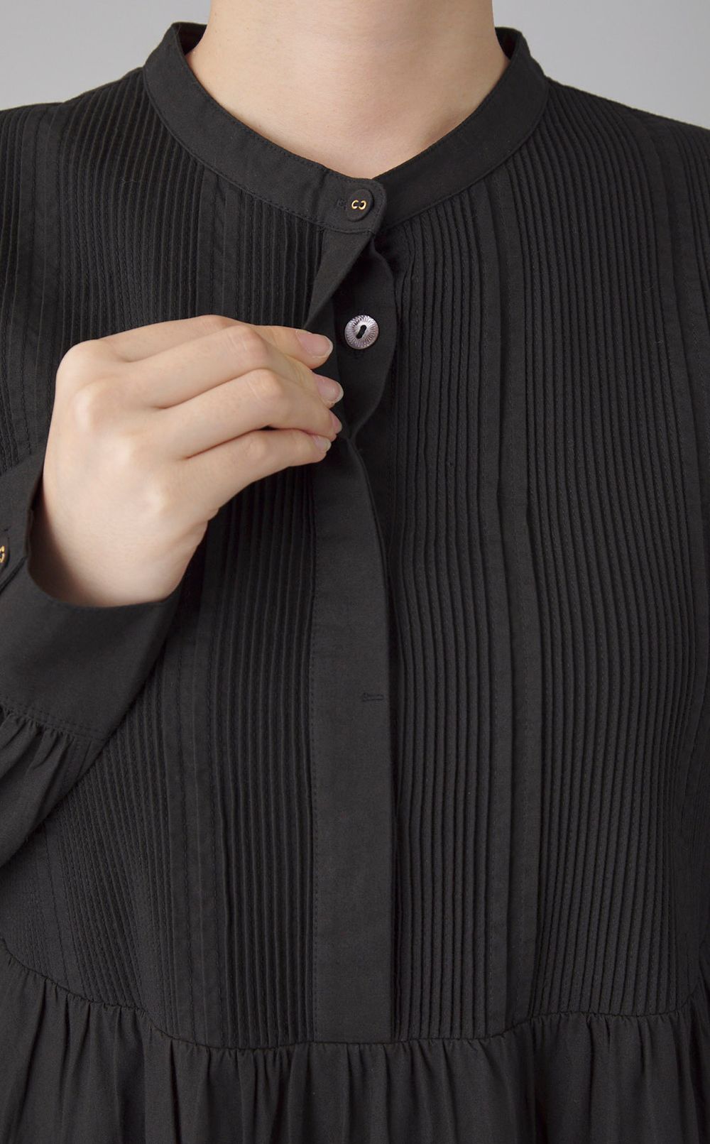 コットンピンタックマキシワンピース