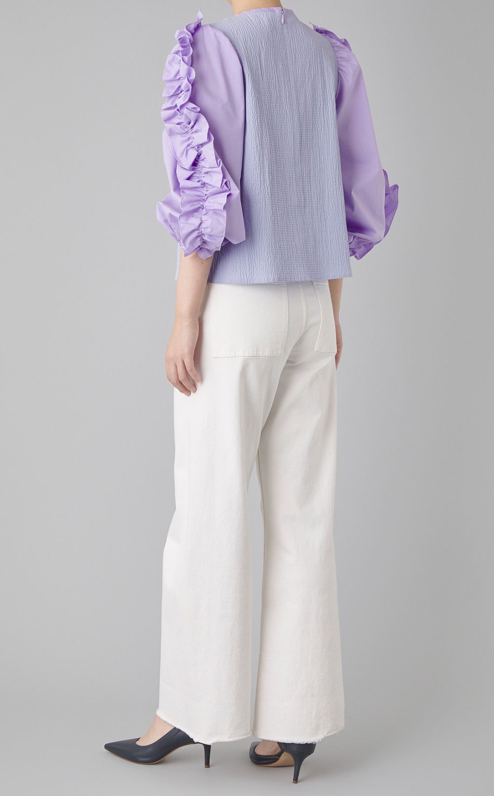 フリルスリーブブラウス