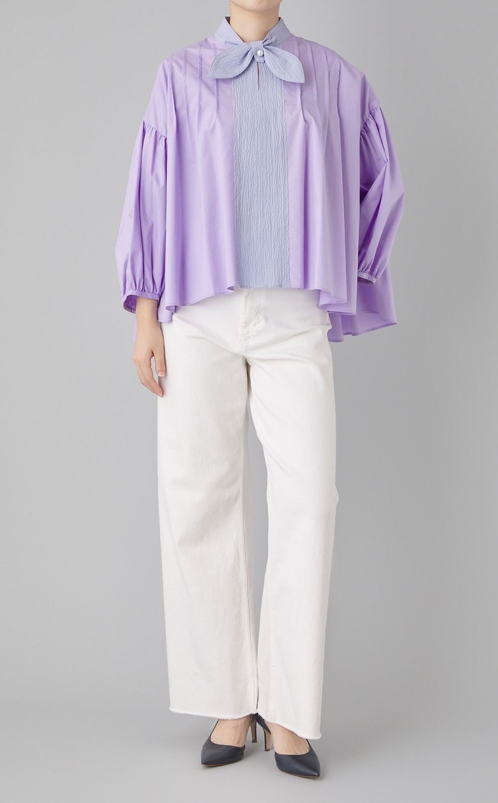 リボンテイルギャザーブラウス