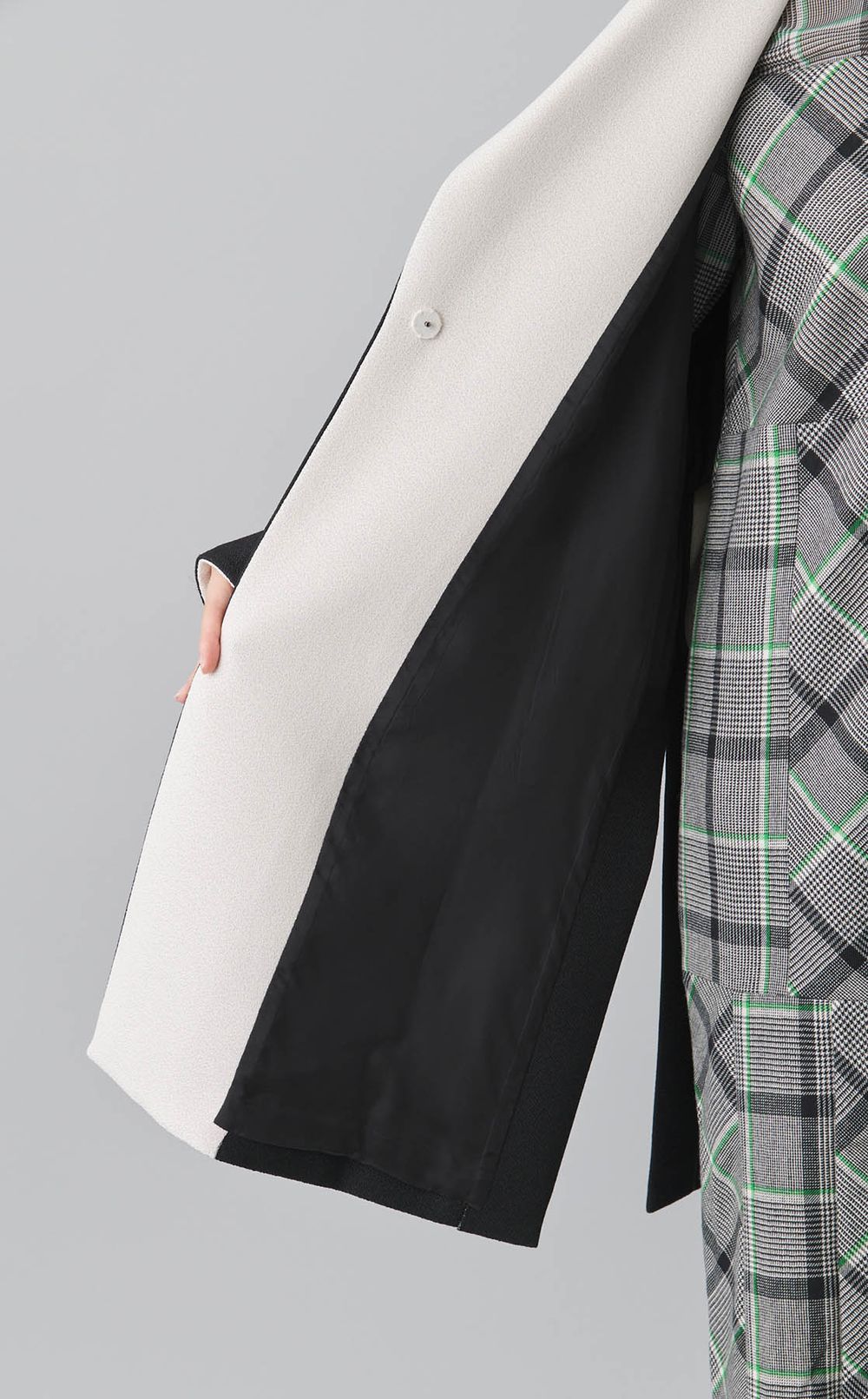 ジャージーテーラードコート