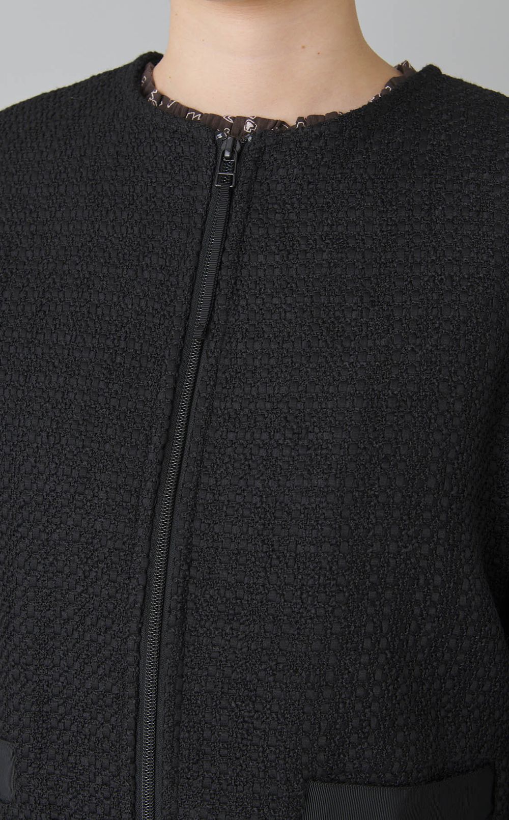 ツイードライダースジャケット