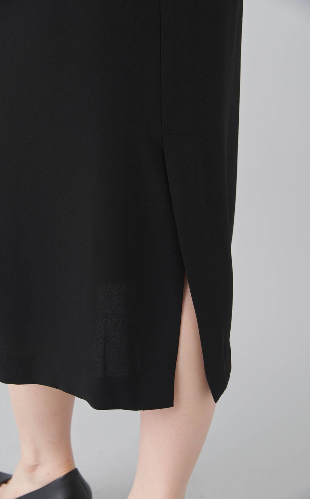 ニットコンビハイネックノースリーブドレス