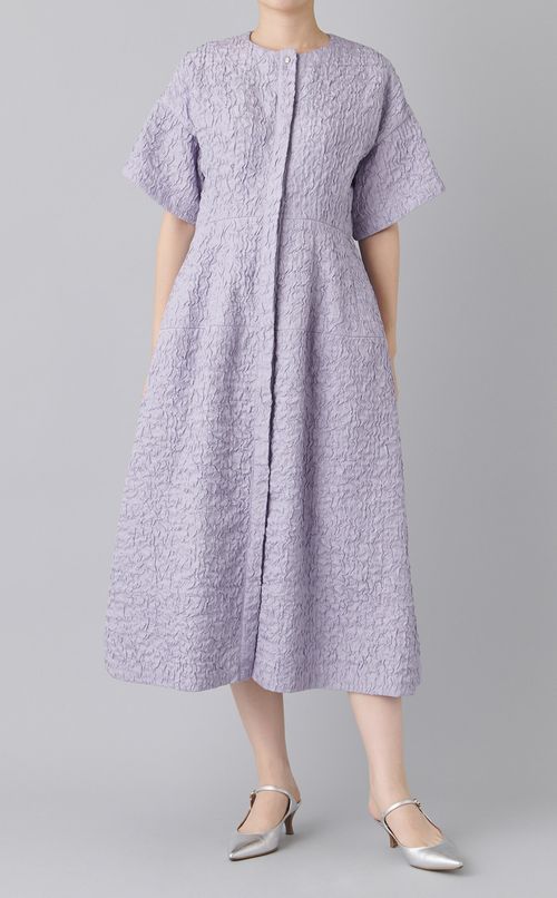 ジャガード前開きワンピース
