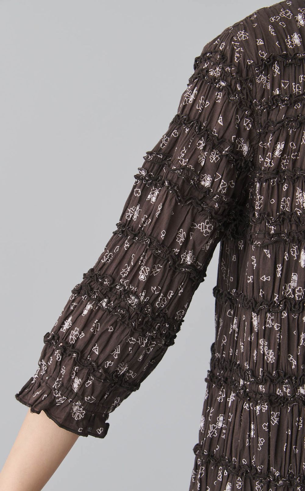 コットンギャザーロングワンピース