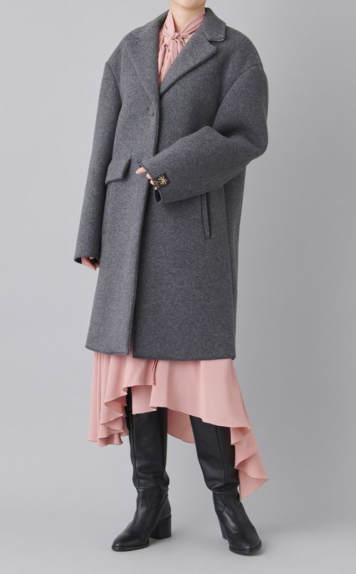 オーバーサイズウールテーラードコート