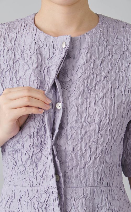 ジャガード前開きワンピース