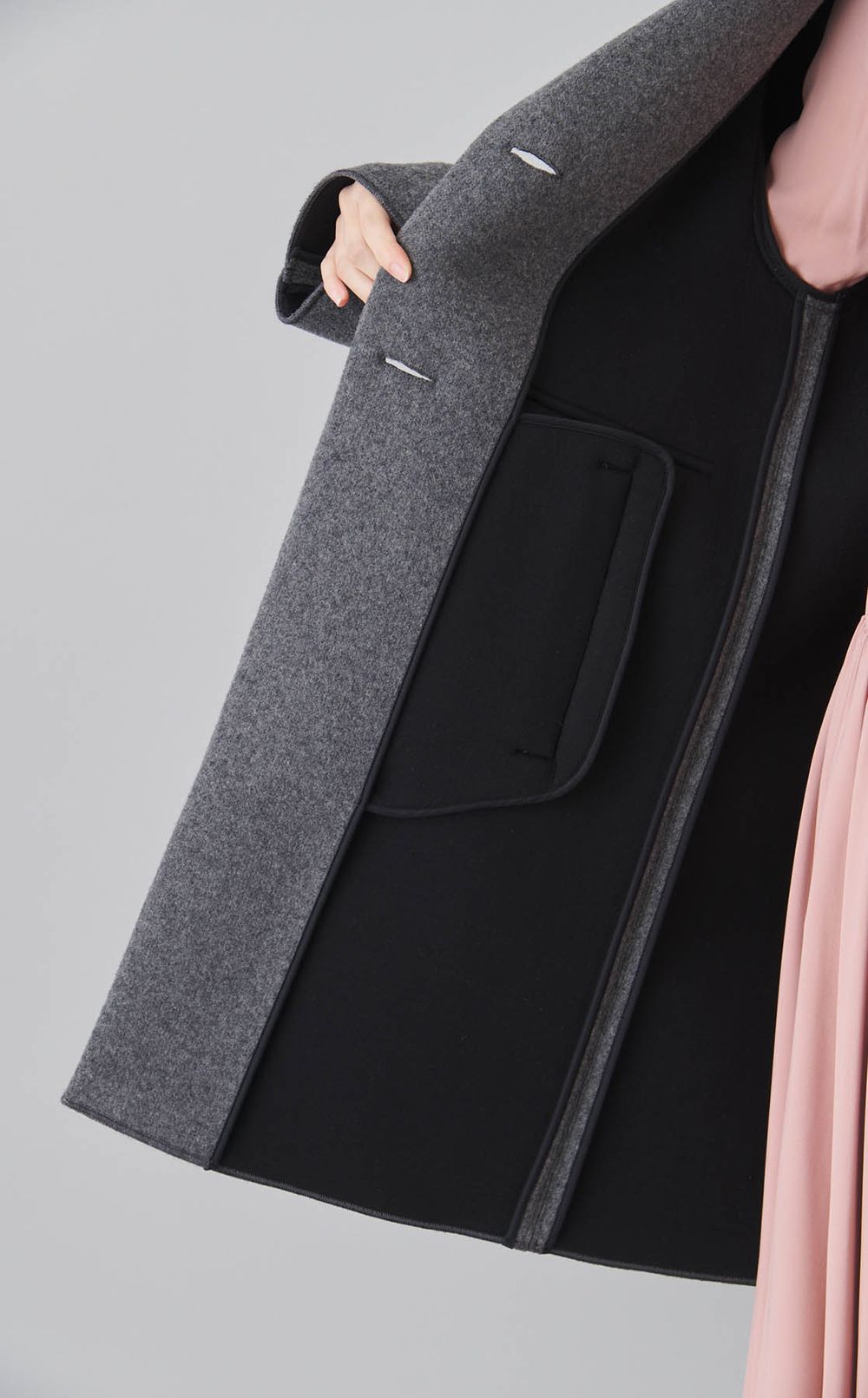 オーバーサイズウールテーラードコート