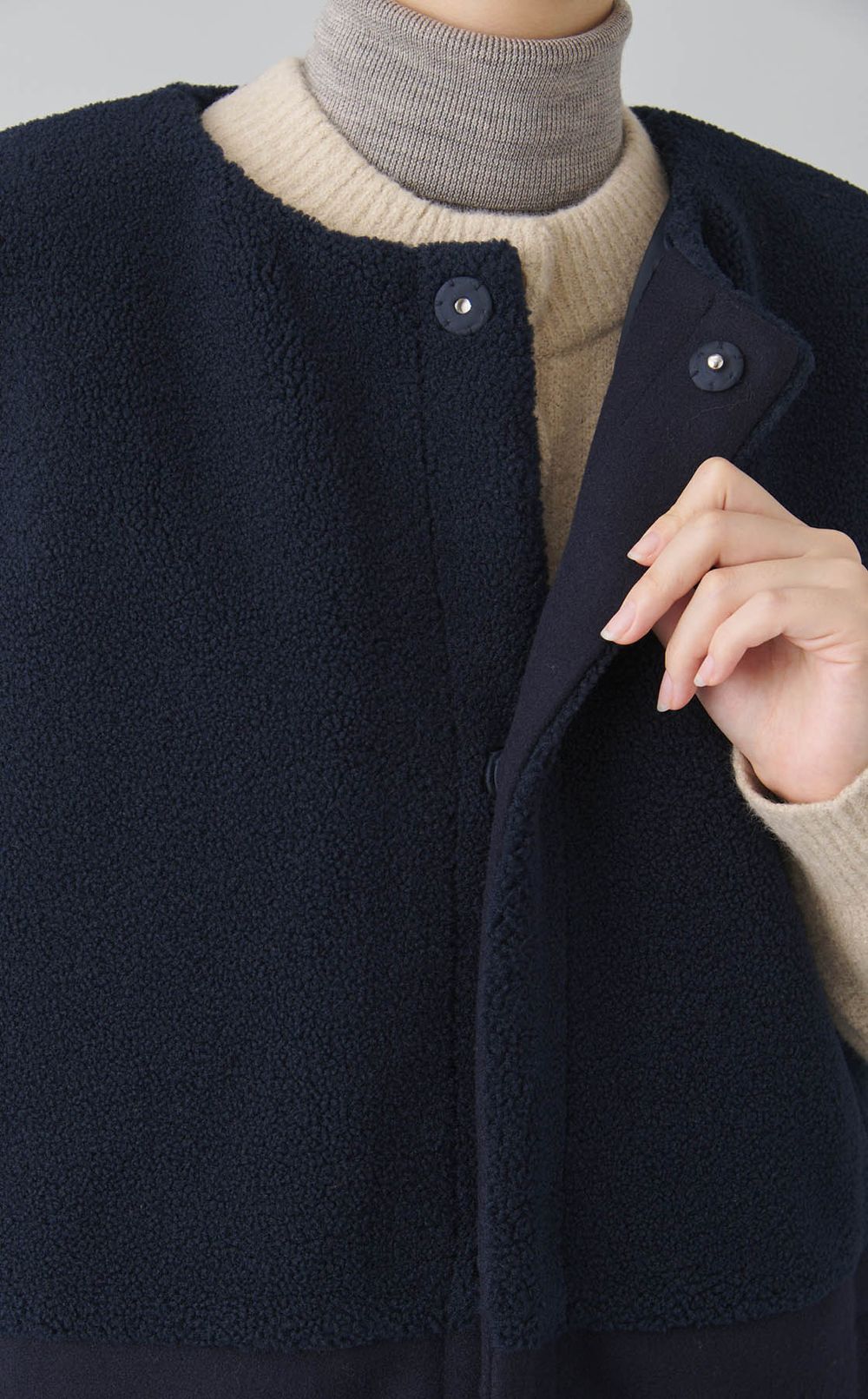 ボアフリースロングジレ