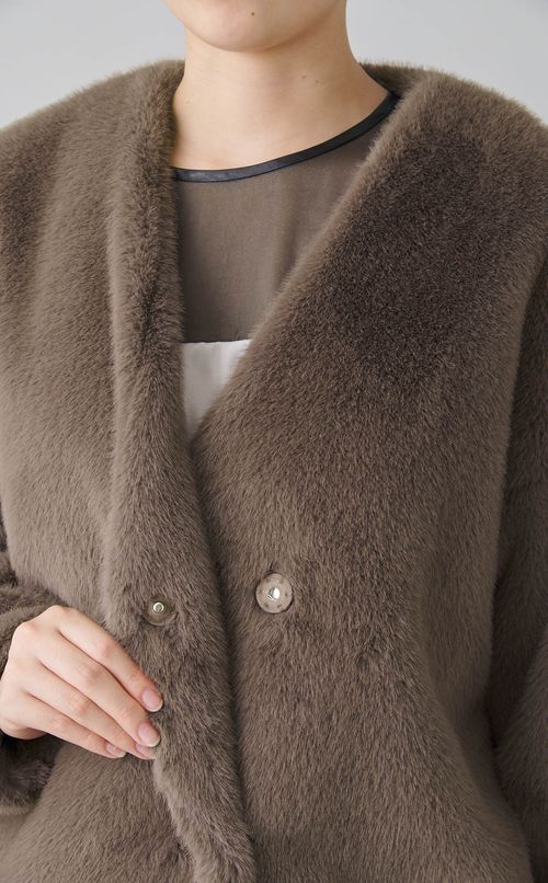 Vネックエコファージャケット