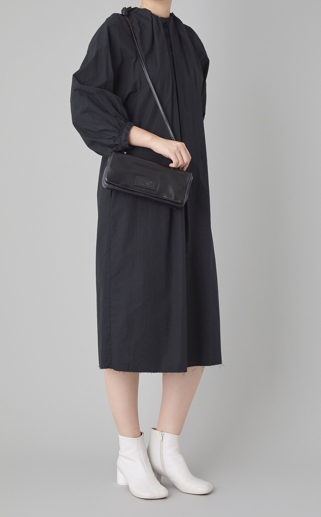 MM6 Maison Margiela｜コットンポプリンギャザーネックワンピース