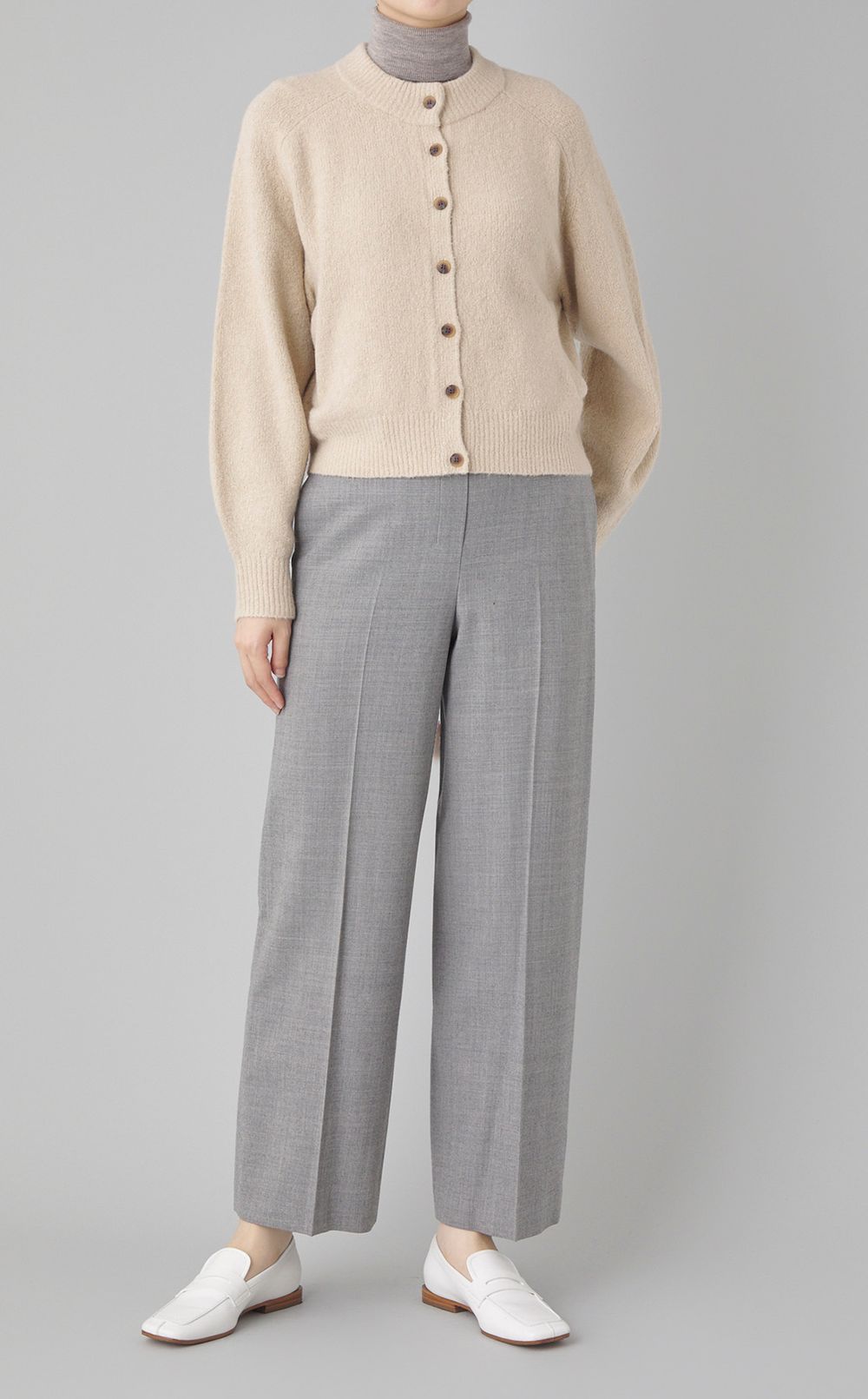 ウール混ワイドパンツ