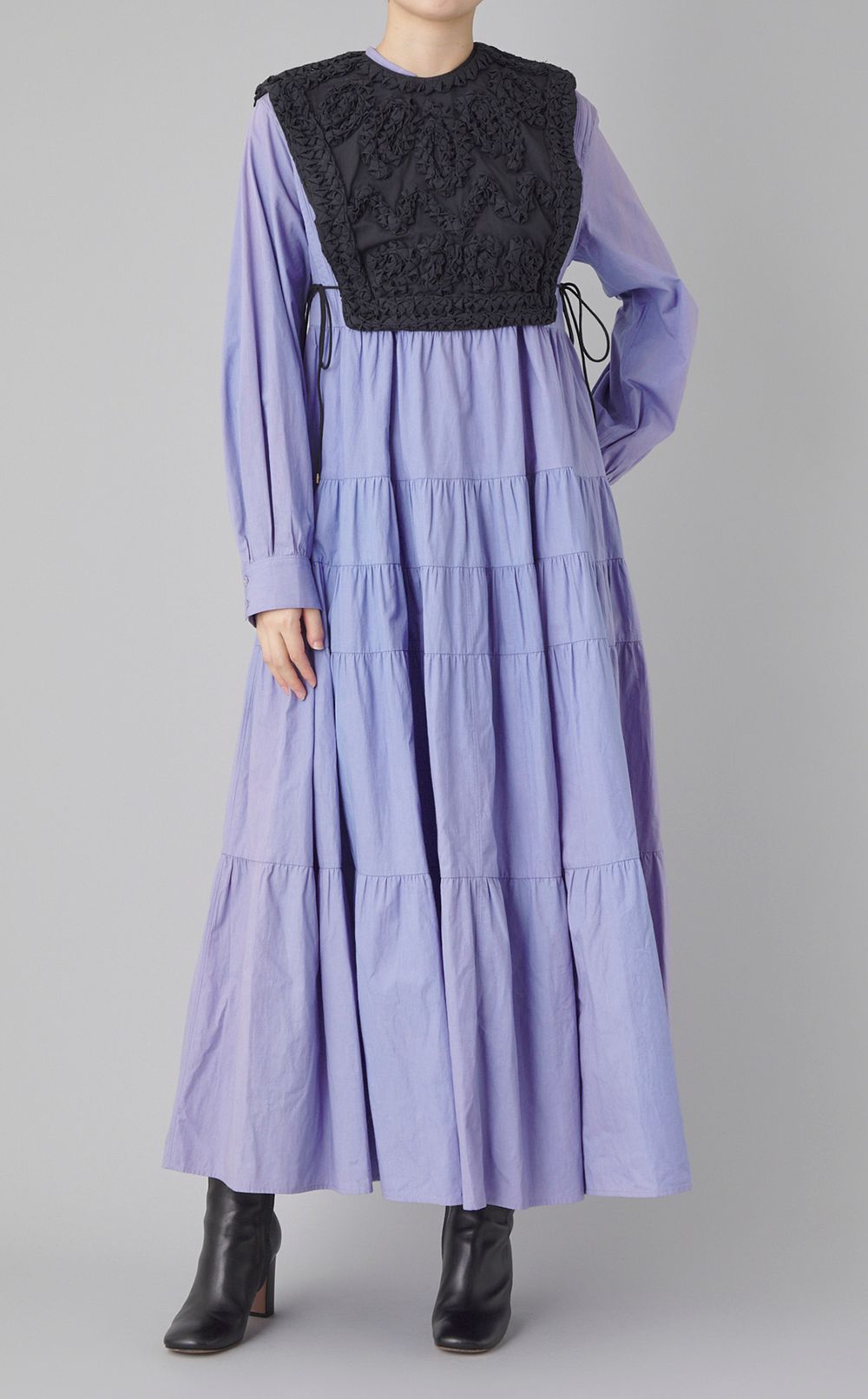 コットンピンタックマキシワンピース