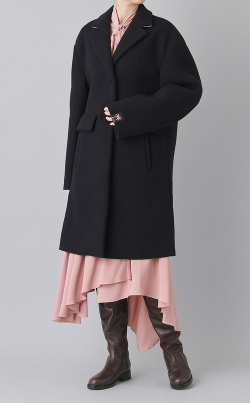 クレープロングボウタイワンピース