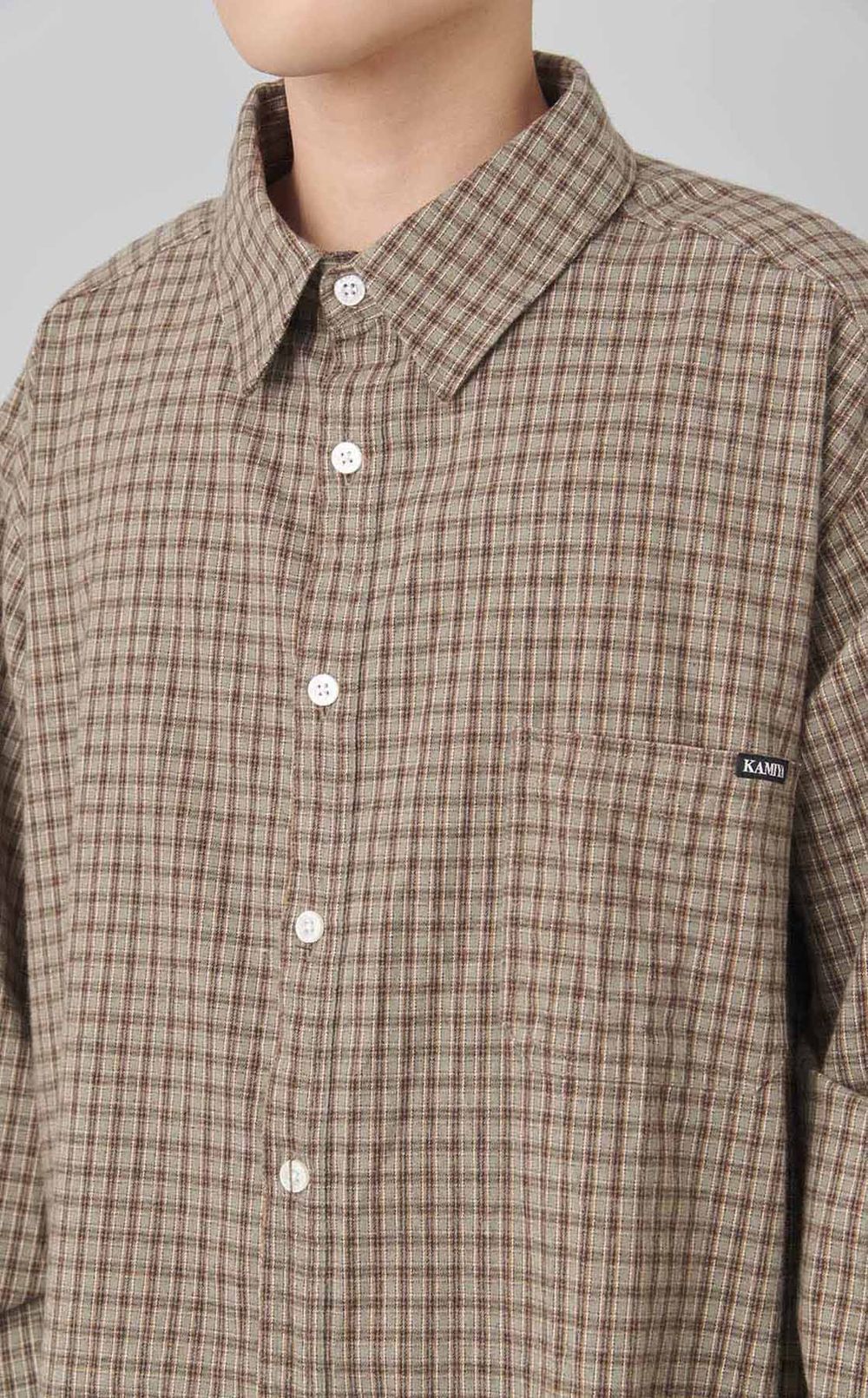 オーバーサイズチェックシャツ