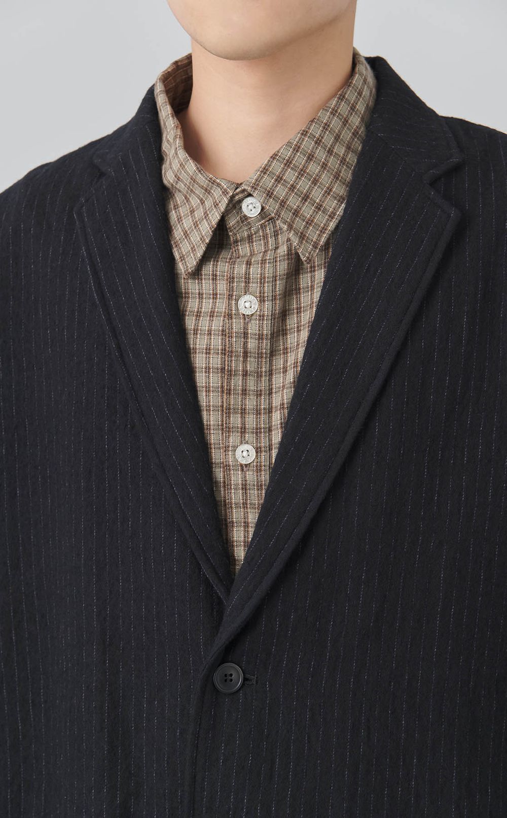 ストライプジャカードブレザー