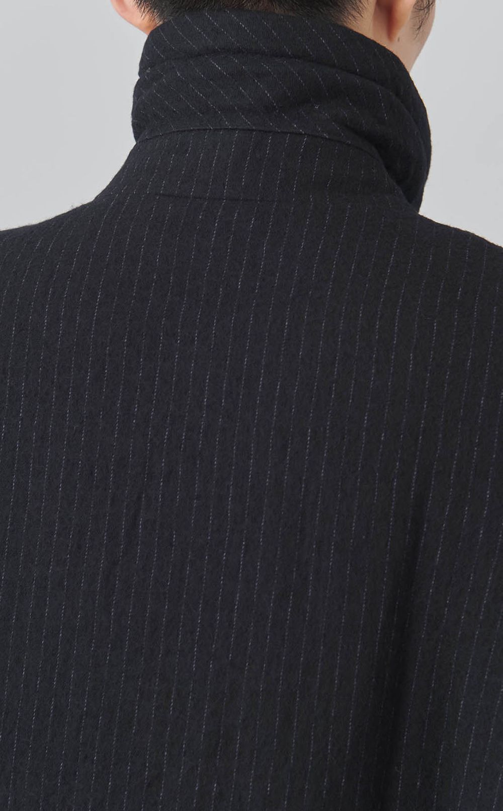 ストライプパデッドオーバーサイズコート