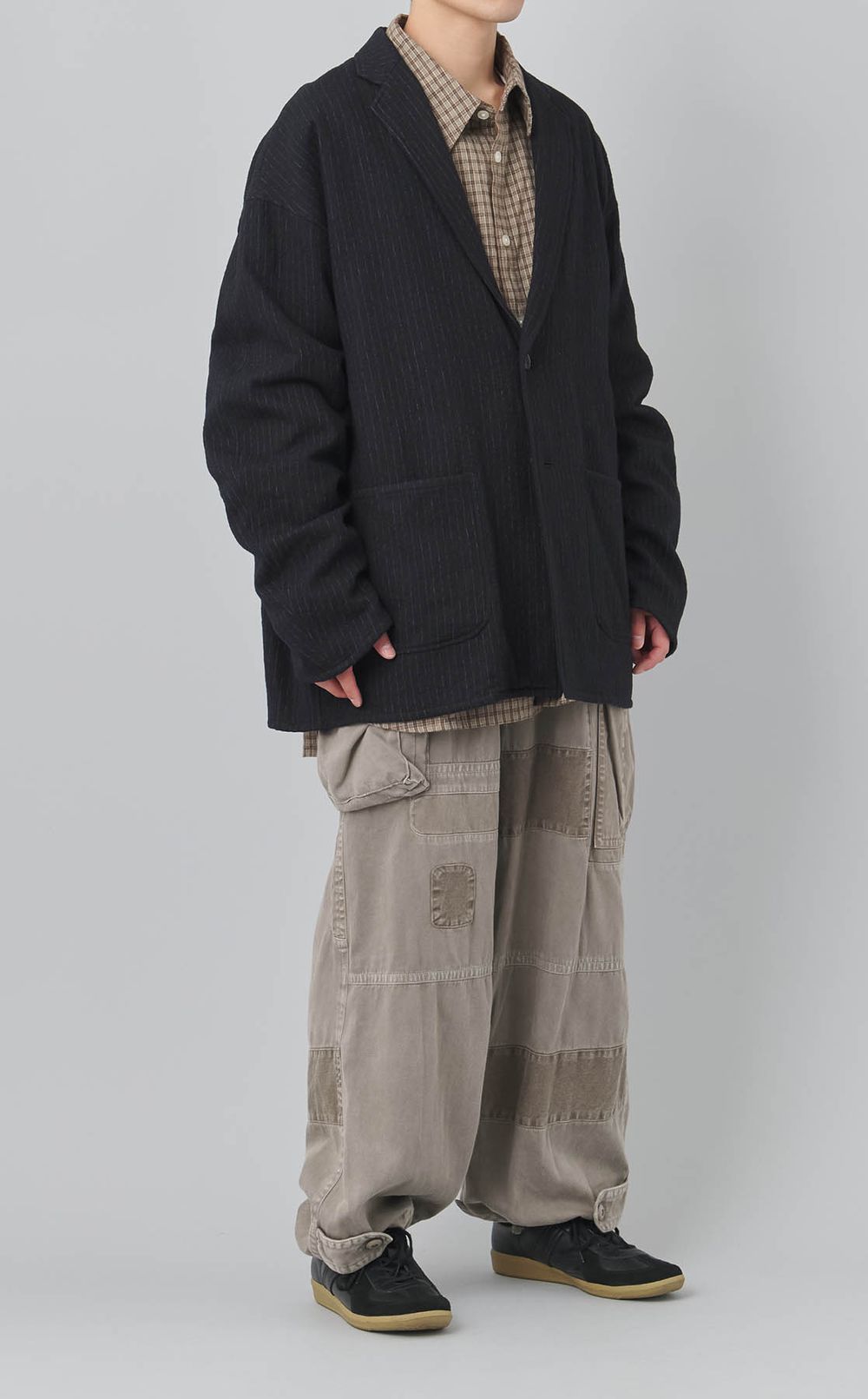 ストライプジャカードブレザー