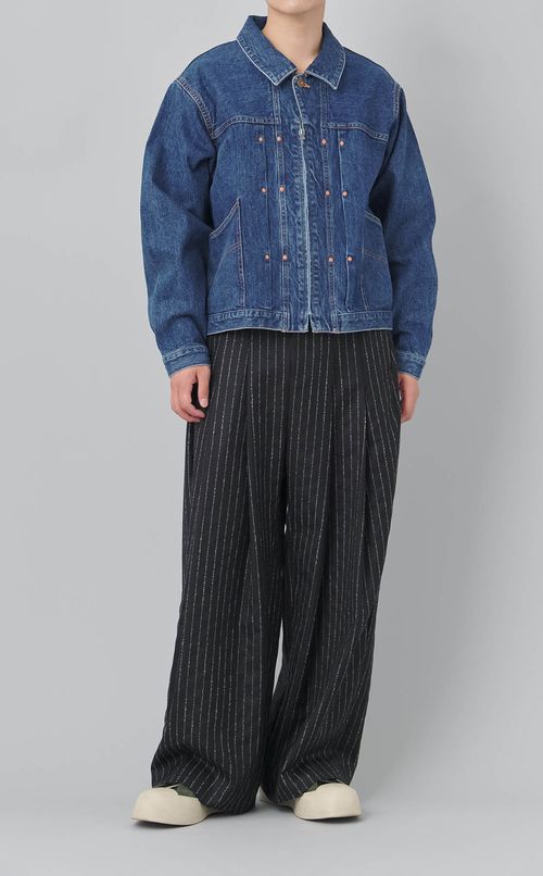 ピンストライプバギーパンツ