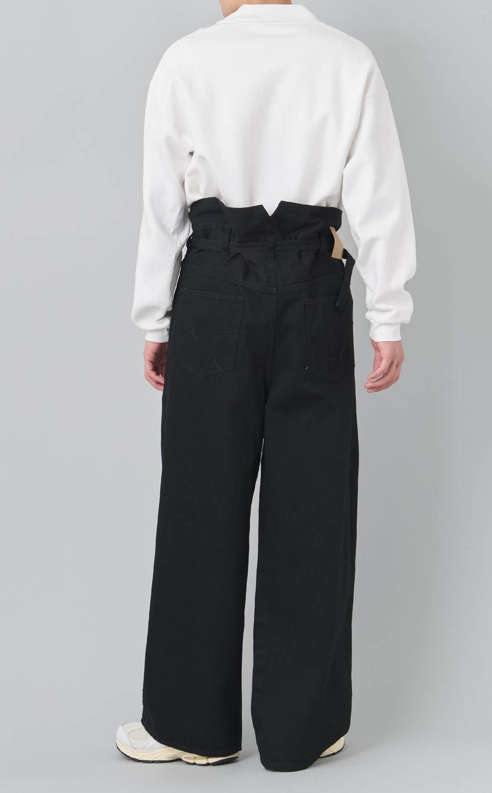 フェードデニムラップワイドパンツ