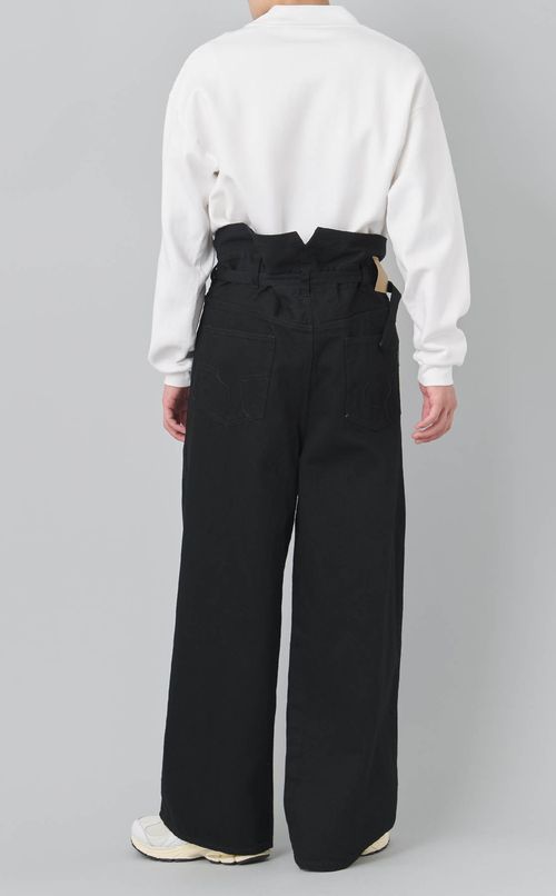 フェードデニムラップワイドパンツ