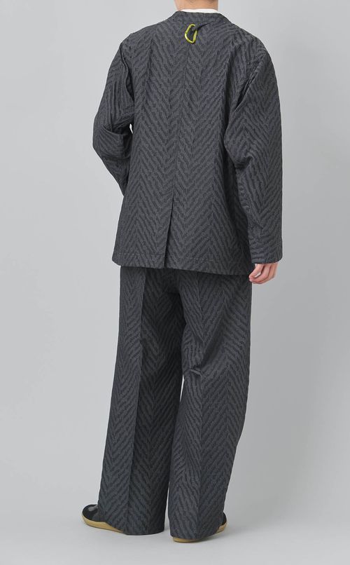 ジャカード3タックワイドパンツ