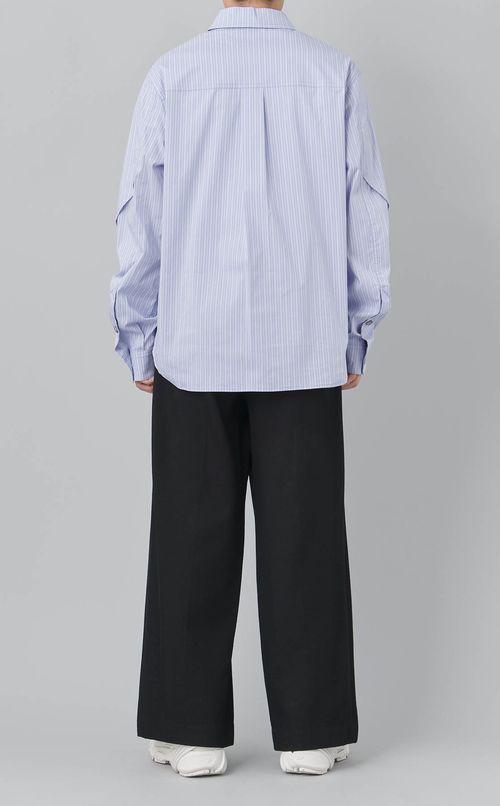 ストライプレイヤードシャツ