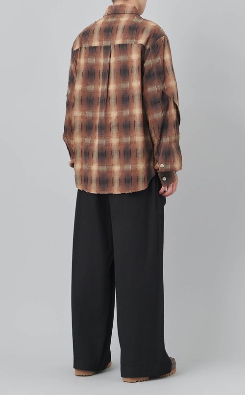 チェックレイヤードシャツ