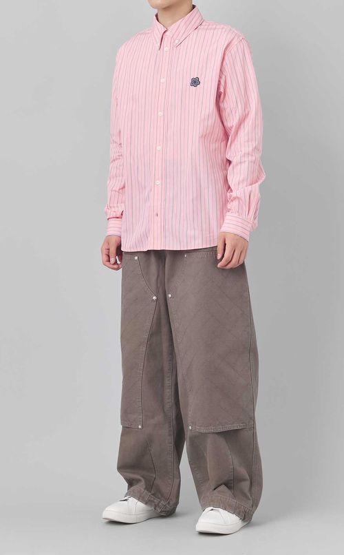 ボケフラワークレストストライプシャツ