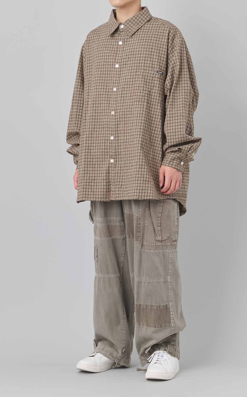 オーバーサイズチェックシャツ
