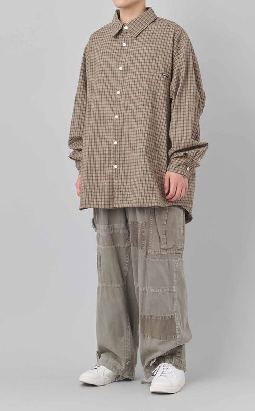 オーバーサイズチェックシャツ