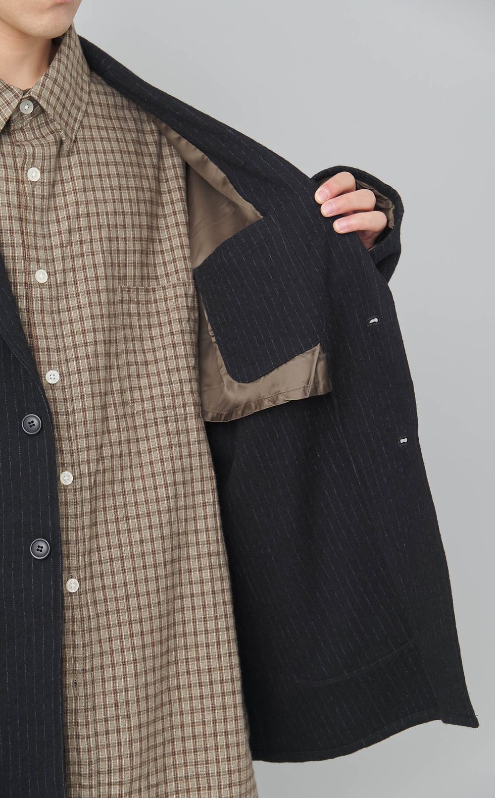 ストライプジャカードブレザー