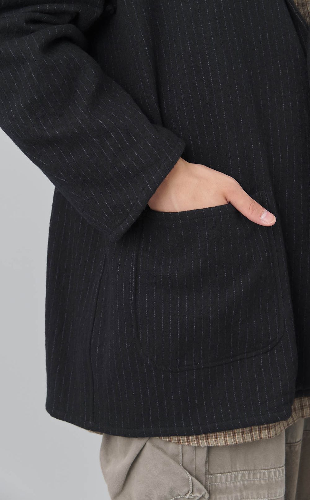 ストライプジャカードブレザー