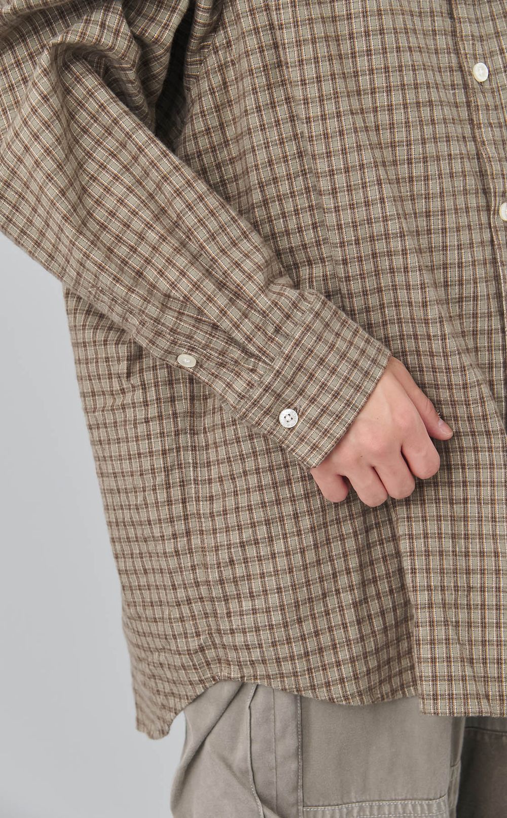 オーバーサイズチェックシャツ